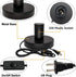 E26 E27 Industrial Table Lamp Base, Mini Short Desk Lamp Without Shade, Simple Metal Edison Light Bulb Stand (Black)
