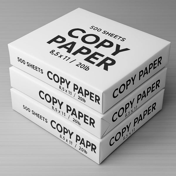 Generic Multipurpose Copy Paper, 8.5 x 11 inches, 20 lb, 500 Sheets, 3