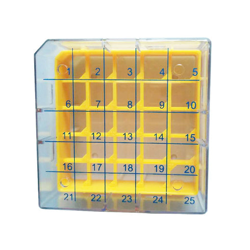 5 PCS Polycarbonate CryoBox Vial Rack, Freezer Storage, 5 x 5 Array for 2ml Cryostorage Freezing Box