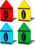 FYSUIMU 4Pcs Back to School Wood Bookends Non Skid Book Stoppers Colorful