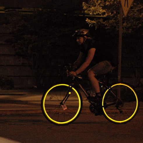 Reflective Tape, Yellow, 0.5" x 10', Waterproof Strong Safety Tape for Bicycle, Trucks, Cars