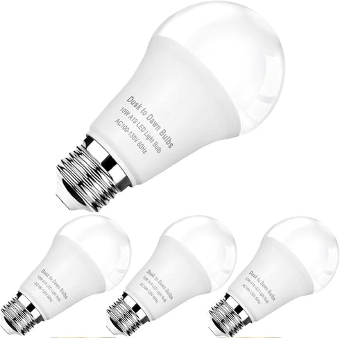 SETEN 4-Pack Dusk to Dawn LED Light Bulbs, 75W Equivalent, Daylight 5000K 1,100LM,