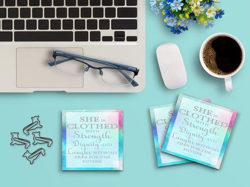 Butler in the Home Sticky Notes 12 Pack, 3"x3", 50 Sheets/Pad, Proverbs 31:25, Cute Funny Note Pads Stationery