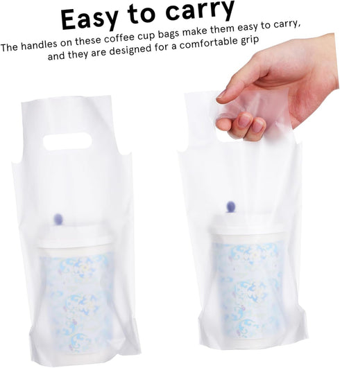 500-Pack Portable Milk Tea Bags - Beverage Storage Holder for Shops