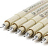 Extra Fine Point Writing Pens: 6 Black Ultra Thin 0.25mm No Bleed Gel Felt Ink Markers for Bible Journaling