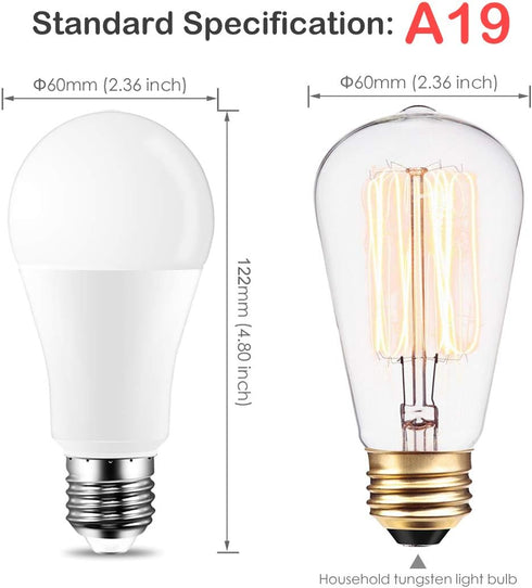 LED Light Bulbs, 70W Equivalent, RGB Color Changing, A19 E26 Screw Base, Pack of 4
