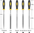 Mini Metal Needle File Set, 5pcs Small Hand Files for Detail Work, Hardened Alloy Steel Tools