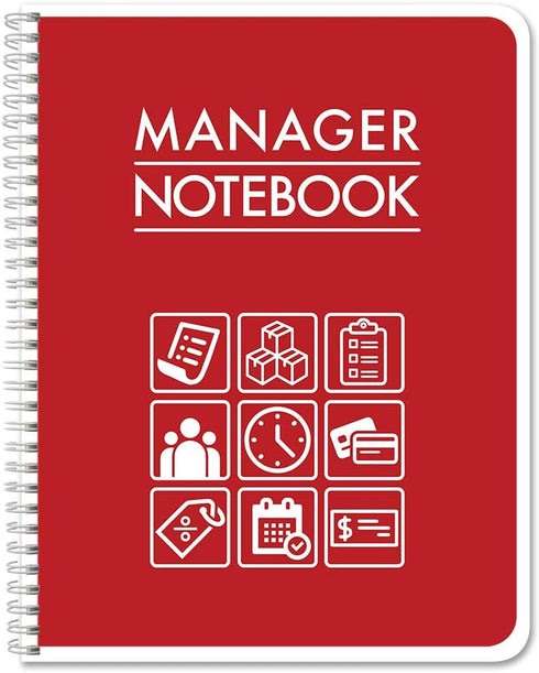 BookFactory Manager Notebook/Manager’s Log Book, Wire-O, 100 Pages, 8.5”x11” Planner for Management