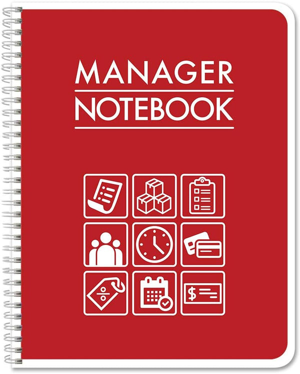 BookFactory Manager Notebook/Manager’s Log Book, Wire-O, 100 Pages, 8.5”x11” Planner for Management