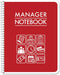 BookFactory Manager Notebook/Manager’s Log Book, Wire-O, 100 Pages, 8.5”x11” Planner for Management