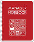 BookFactory Manager Notebook/Manager’s Log Book, Wire-O, 100 Pages, 8.5”x11” Planner for Management