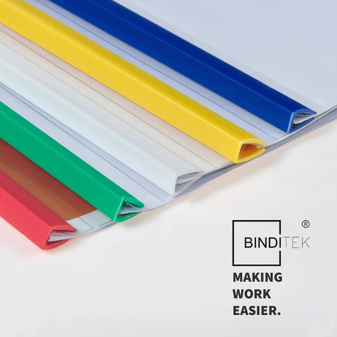Clear Report Covers Binditek 40 Pack with Sliding Bars, 5mm Sliding Bar File Folder Binder, 25 Sheet Capacity, 5