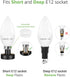 E12 Bulbs, 5000 5.5 40 B11 C37 Bulb Bulbs, Not-dimmable, 6-Pack Lepro LED Candelabra Light Kelvin Daylight White watt