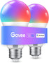 Govee Smart Light Bulbs, WiFi & Bluetooth Color Changing, Music Sync, 800 Lumen, 2 Pack, Works with Alexa