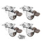 1" Caster Wheels, Set of 4 Heavy Duty Casters with Brake, Silent Locking Rubber Wheels for Furniture
