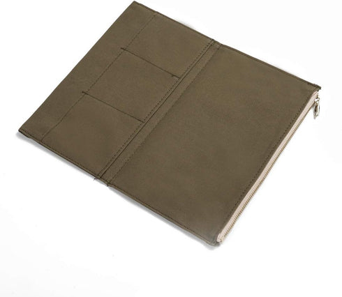 Moterm Canvas Zipper Pocket for Travelers Notebook, 1 Insert Pouch Refill for Standard Size Paper Card Holder