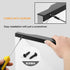 KGUDYS 200/300mm Wardrobe,MatteBlack-500mm/19.7in Concealed Pull Handle, Aluminum Alloy Finger Edge Pull Handle