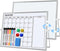 Dry Erase White Board, 16 x 12 inches Double-Sided Magnetic Monthly Planner with Stand for Kitchen, School