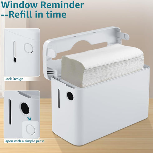 Countertop Lid300-Sheet C-fold Paper Towel Dispenser XXLarge - Heavy DutyWide-Design Folded Paper Towel Dispenser
