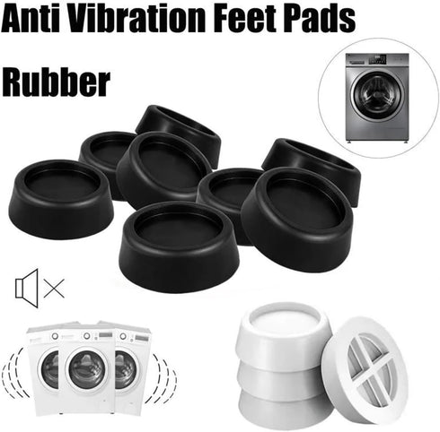 DYLCCHFS 4Pcs Feet(White,8pcs) For Washing Machine Universal Leg Base Mats Furniture Anti Vibration Pads Noise-reducing