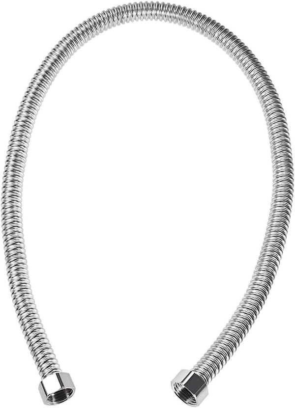uxcell 39.4inch Corrugated Stainless Steel Flexible Water Line, G1/2 Female Threaded Connector with Washer