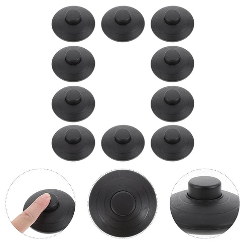 10pcs Veemoon Black Foot Pedal Switch Replacement for Floor Lamp Power Cord Inline Step Light Control Self-Locking Push