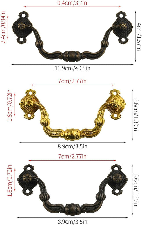 COOLHOOD Drawer Rings Pulls Zincs Alloy Dressers Knob Cupboard Handle Vintage Furniture Handle Bedsides Cabinet Pull