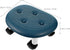 Blue Rolling Stool with Wheels - Compact and Portable Foot Rest
