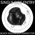 5 Pcs Insulated Multi Cable Connectors - 2 Port Single Entry Splice Electrical Power Connector Black