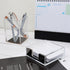 Set MEI YI TIAN Clear Acrylic Black Pen Holder Sticky Notes Holder Pencil Cup Note Dispenser Desk Organizer for School