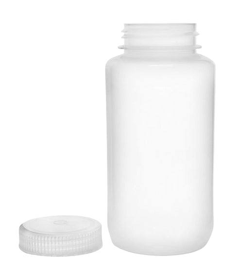 EISCO Reagent Bottle, 1000ml Wide Mouth with Screw Cap, Polypropylene, Translucent