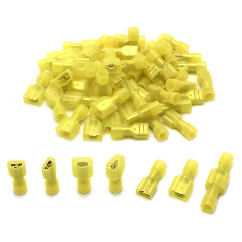 DZS Elec 30 Sets A.W.G. 12-10 24A Fully Insulated Wire Connector Quick Disconnects, Female and Male Spade