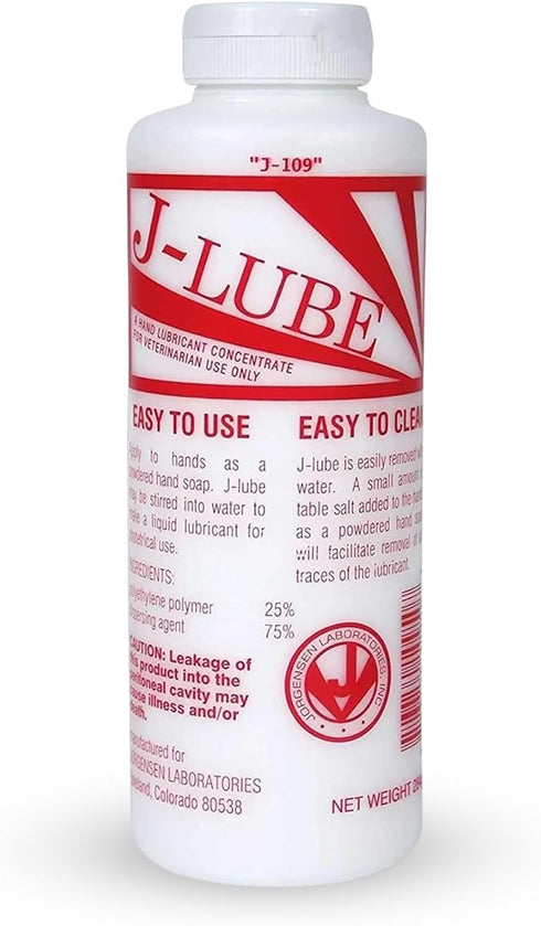 JorVet J-Lube Powder Lubricant | Easy-Mix Formula, Non-Irritating & Mess-Free | 10oz