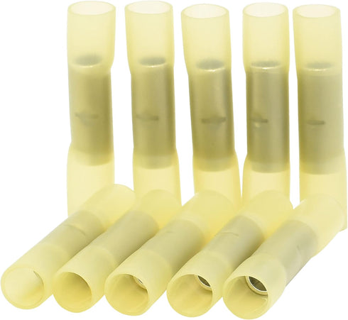 Conext Link BCHS-W25 Heat Shrink Butt Connector 25 Pack (26-24 Gauge, Yellow)