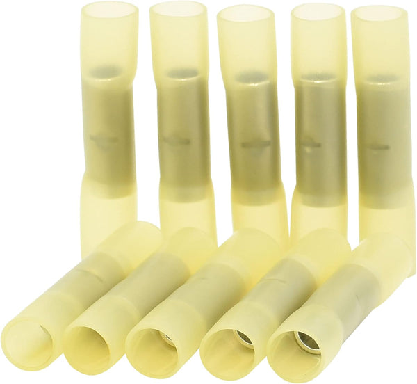 Conext Link BCHS-W25 Heat Shrink Butt Connector 25 Pack (26-24 Gauge, Yellow)