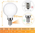 KLY G50 Bulb E12, 2700K Bulbs, 40W Bulbs A15 500LM, CRI90, Dimmable, 6 Pack Ceiling Fan Light Warm White Candelabra LED