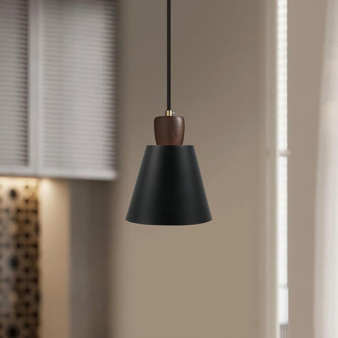 2PCS E27 Bulb 4.13" MY MIRONEY Black Barrel Metal Lampshade Hardware Industrial Pendant Light Shade Vintage Chandelier