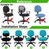 Smiry Stretch Jacquard Office Computer Chair Covers - Removable Washable Universal Desk Slipcovers in Black