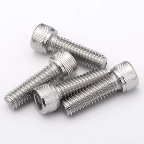 M5-0.8 x 16mm Socket Head Cap Screws, Stainless Steel 18-8 (304), Full Thread, Bright Finish, 50 PCS Allen Socket Drive