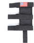 Adjustable Roll Bar Fire Extinguisher Mount Holder for 3 lb Jeep Wrangler Unlimited, Black with USA Flag