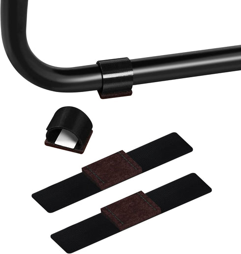 Ezprotekt 24 PCS Felt Furniture Pads with Hook and Loop Fasteners for Chair Floor Protectors, No Scratches (Black)