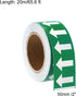 PATIKIL White on Green Color Arrow Tape Vinyl Stickers Arrow Labels 50mm/1" for Pipe Markers, 1 Roll by PATIKIL