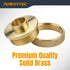 5/8", 2PK (71166-P2) POWERTEC Router Guide Bushing Solid Brass Short Shank Precision Router Bushings Template Guide