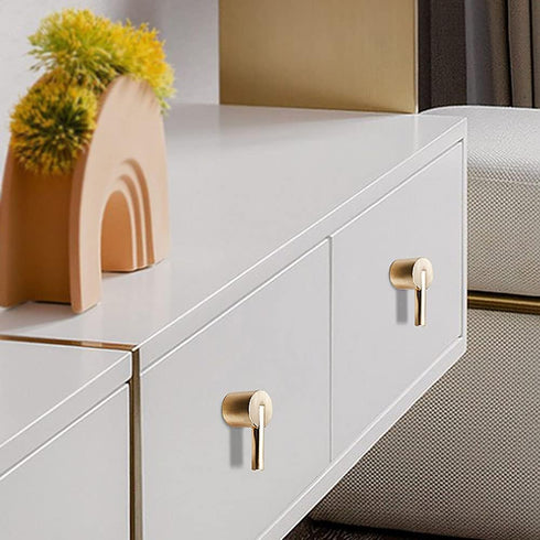 brandname 2 Pack Wwxuanke Round Knobs, Zinc Alloy Golden Round Knobs, Drawer Knobs, Wardrobe, Tv Cabinet, Coffee Table