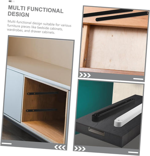 2pcs Side Mount Drawer Glides Smooth Sliding Furniture Tracks for Wardrobes Bedside Cabinets and Dressers Quiet