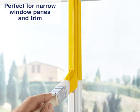Zibra Square Paint Brush, 1-inch, for Painting Murals, Details, Narrow Trim & Windows, Artist Brush