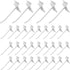 Waziaqoc 32PCS 4Inch Length White Slatwall Hooks, Heavy Duty Metal Slat Wall Display Panel Accessories for Garage and