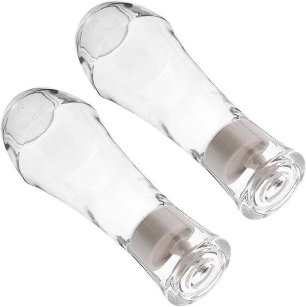 LIFKOME 2pcs Bathroom Accessories Glass Mouthwash Dispenser Lid Boys and Girls Safe Refillable