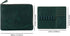 Genuine Leather Zip Pen Case - Creative 7 Slots with Removable Pen Tray Holder (Green)