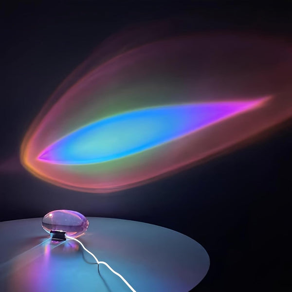 ZIRIKEDAI Angel Eye Projection Night Light Adjustable Color Crystal Sunset Lamp, Decorative Table